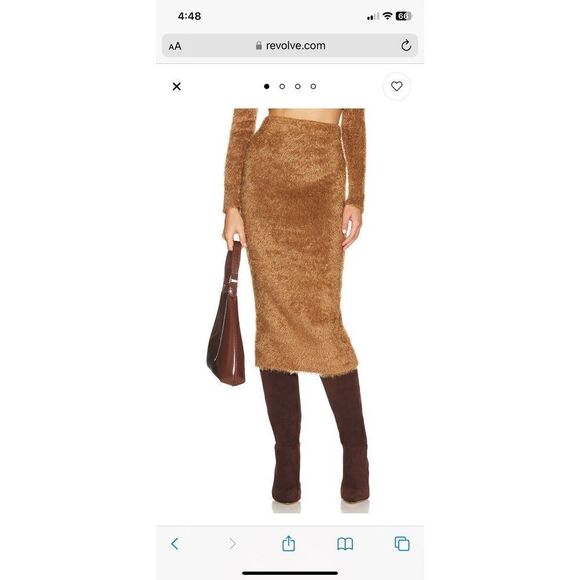 Faber Knit Skirt in Camel Ronny Kobo - Picture 1 of 7